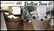 Dollar Tree Toilet Paper Storage | Pottery Barn Dupe