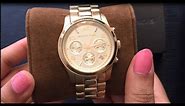 Micheal Kors Midsized Chronograph | Gold-tone Unisex Watch | MK5055 | Unboxing video | Latest |
