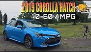 2019 Toyota Corolla Hatchback 0-60 MPH Review / Highway MPG Road Test