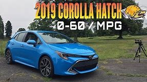 2019 Toyota Corolla Hatchback 0-60 MPH Review / Highway MPG Road Test