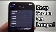 iPhone 13 How to Keep Screen on Longer (iOS 15)