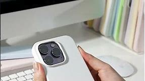 Apple iPhone 14 Pro | ORNARTO: White Magnetic Silicone Case for iPhone 14 Pro