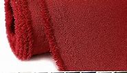 Waterproof Canvas Fabric by The Yard 58" W 600D Upholstery Polyester Material Indoor Outdoor Water Resistant Fabric for Chair Cushion Furniture Cover Sewing DIY Cloth, 1 Yard Red
