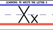 Write the Letter X - ABC Writing for Kids - Alphabet Handwriting by 123ABCtv