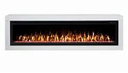 Concerto 1500W 72 Inch Electric Fireplace Insert with Horizon White Mantel Suite - Moda Living