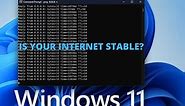 How to check your internet connection using cmd? (stable or unstable)