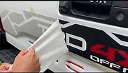 How to install Tacoma TRD tailgate decals