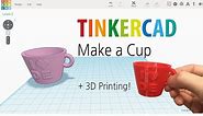 6) Make a cup 2016v with Tinkercad + 3D printing | 3D modeling How to make and design
