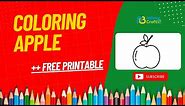 ITS EASY TO COLOR AN APPLE...CHECK IT OUT!!! FREE PRINTABLE