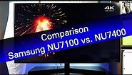 Samsung NU7100 vs NU7400 mainstream UHD TV comparison