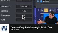 Quick and Easy Pitch Shifting in Studio One | PreSonus