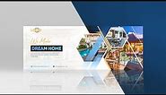 Professional Real Estate Agency Banner PSD Design | Adobe Photoshop CC