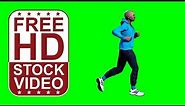 Free Stock Videos - athlete man running jogging on green screen seamless loop