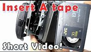 How To Insert VHS-C Tape Into The Camcorder