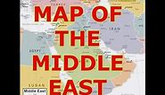 map of the MIDDLE EAST [ with facts ]