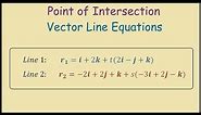 How to find the point of intersection of two 3D vector line equations