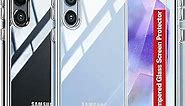 Oneagle for Samsung Galaxy A55 5G Case Clear with Screen Protector, [30X Anti-Yellowing][15FT Mil-Grade Protection][Transparent Slim][Built-in 4 Airbags][Hard Back] Galaxy A55 5G Phone Case