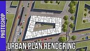 Urban Siteplan Rendering + Top View Cars - Photoshop Tutorial