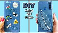 2 AMAZING PHONE CASE IDEAS WITH OLD JEANS // CUTE AND EASY PHONE CASE