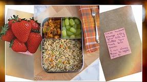 Lunch Box For Husband Epi 3| Rice: strawberry : Grapes: Note