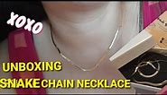 UNBOXING FLAT ROUND SNAKE CHAIN NECKLACE GOLD PLATED #snakechain #jewelry. Thank you DadMarvin.