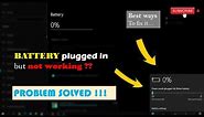 How to fix 0% available (plugged in, not charging) on a laptop | In easy way