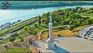 Kalemegdan, Pobednik, Beograd iz vazduha (Kalemegdan park & The Victor, Belgrade aerial video) 4K