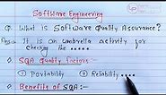 What is Software Quality Assurance? full Explanation | Software Engineering