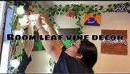 Putting up artificial leaf vines! | Room decor | Room transformation