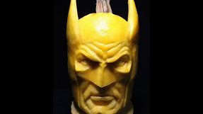 "Batman" 3D Pumpkin Carving Time Lapse