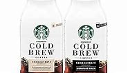 Starbucks Cold Brew Coffee Concentrate, Signature Black and Naturally Flavored Madagascar Vanilla, Multi-Serve, 2 Bottles (32 Fl Oz Each)