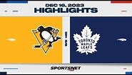NHL Highlights | Penguins vs. Maple Leafs - December 16, 2023