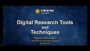 Digital Research Tools and Techniques