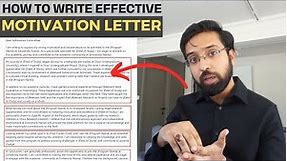 How to write Motivation Letter | Complete guide
