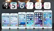 iPhones Compared on Original iOS Versions - iOS 4 vs 5 vs 6 vs 7 vs 8 vs 9!