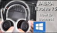 Connecting Jabra Evolve 75 headsets to your computer - How to