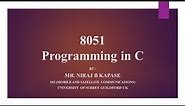 8051 Embedded C Programming