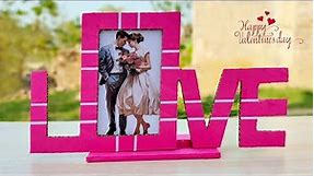 Valentine's Day gift ideas / Love Photo frame making easy / DIY Couple gift / valentine's day craft
