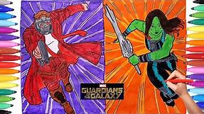 GUARDIANS OF THE GALAXY Coloring Pages | How to Draw Guardians of the Galaxy Characters for Kids