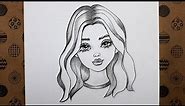Adım Adım 2023 Kolay Yoldan Güzel Kız Yüzü Nasıl Çizilir, Çizim Hobimiz Karakalem Portre Çizimi