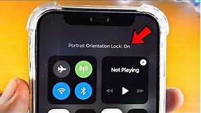 ANY iPhone how to lock portrait / landscape rotation!