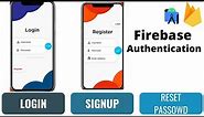 Firebase Authentication | Login SignUp | Forgot Password | Android Studio | Code The World