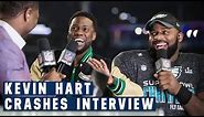Kevin Hart Crashes Fletcher Cox's Post Super Bowl LII Interview... And It's Hilarious!