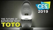 TOTO Smart Bathroom Tech at CES 2019! Intelligent Toilet! Flotation Tub!