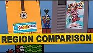 Super Mario Bros. 2 for NES (Region Comparison)