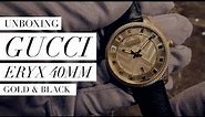 Gucci Eryx 40mm Gold & Black UNBOXING: Design, Movement, Feel
