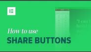 Share Buttons Widget: Add Social Media Icons on WordPress with Elementor