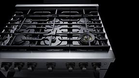 ZLINE Kitchen and Bath 36 in. 6 Burner Freestanding Gas Range with Convection Gas Oven in Stainless Steel SGR36
