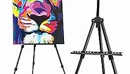 Portable Artist Easel Stand for Painting - Adjustable Height Painting Easel with Bag - Tabletop Art Easel for Painting Canvas Stand, Poster Stand & Wedding Signs Stand - Metal Tripod - 21x66 inches