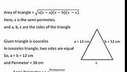 Ex 10.1, 6 - An isosceles triangle has perimeter 30 cm - Ex 10.1
